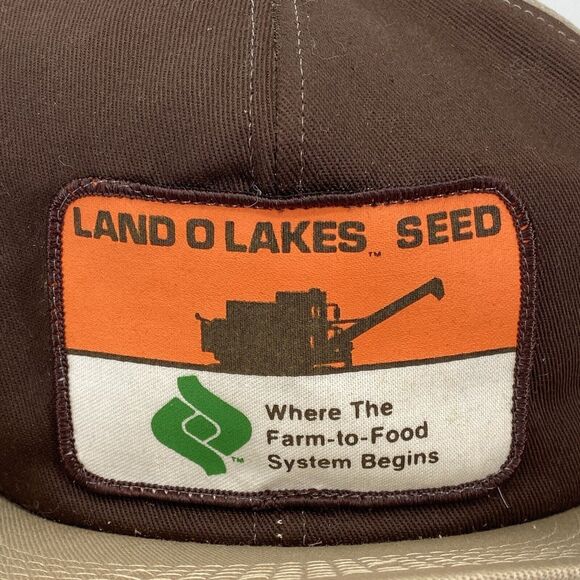 Vintage K-Brand Land O Lakes Seed Snapback Trucker Hat Mesh Back USA (H5) - Picture 2 of 11